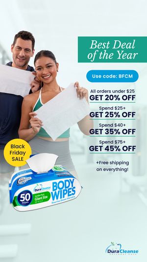 seasonal Adult Body Wipes ad — DURA Cleanse