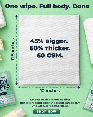 product demo Adult Body Wipes ad — DURA Cleanse