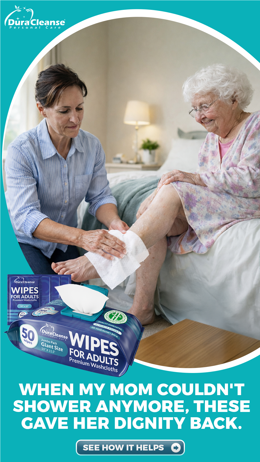 empathy Adult Body Wipes ad creative — DURA Cleanse