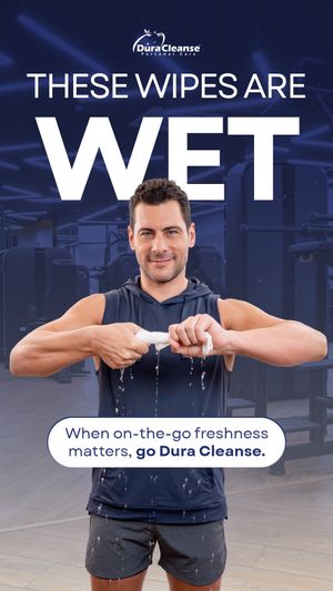 product demo Adult Body Wipes ad — DURA Cleanse