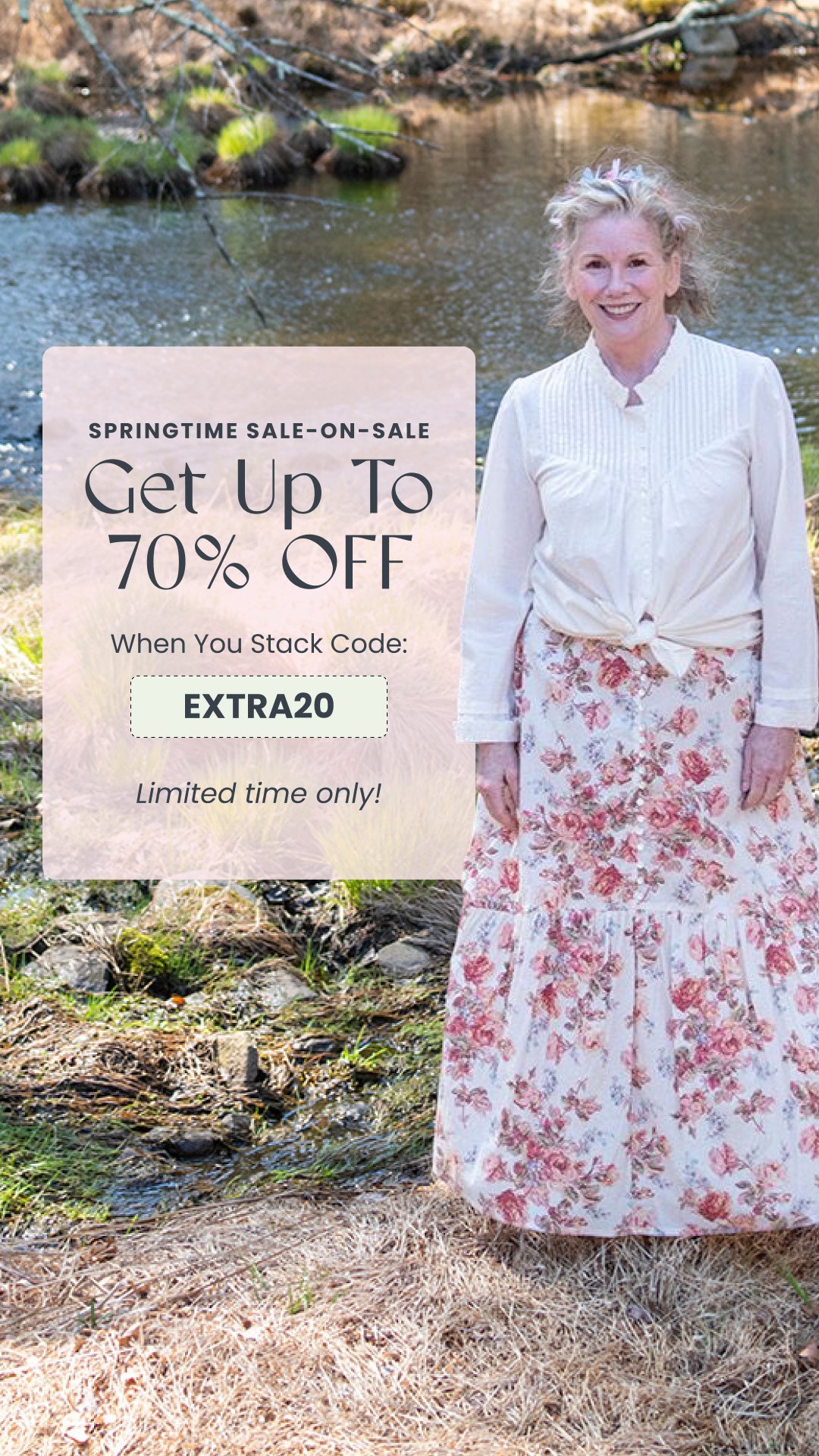offer led Women's Apparel – Romantic & Prairie-Inspired ad creative — Modern Prairie
