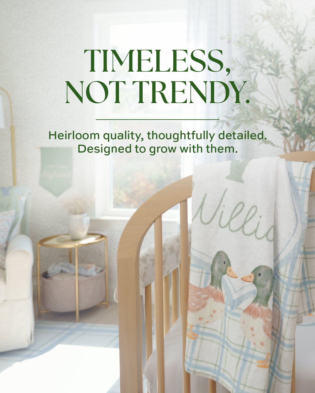 product demo Nursery Wallpaper & Children's Room Decor ad creative — Modified Tot