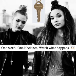 brand story Inspirational Word Jewelry ad — The Giving Keys