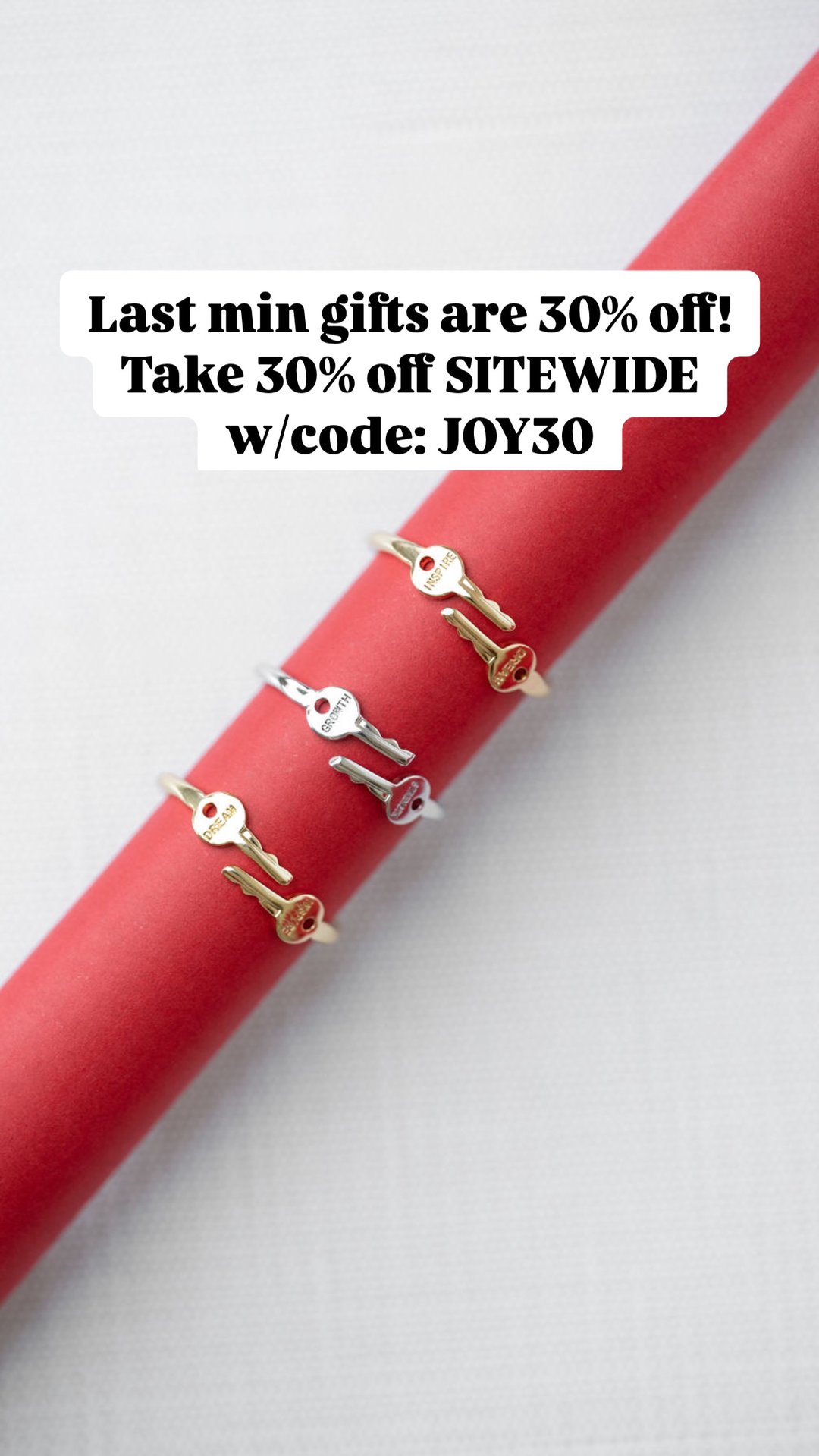 offer led Inspirational Word Jewelry ad creative — The Giving Keys