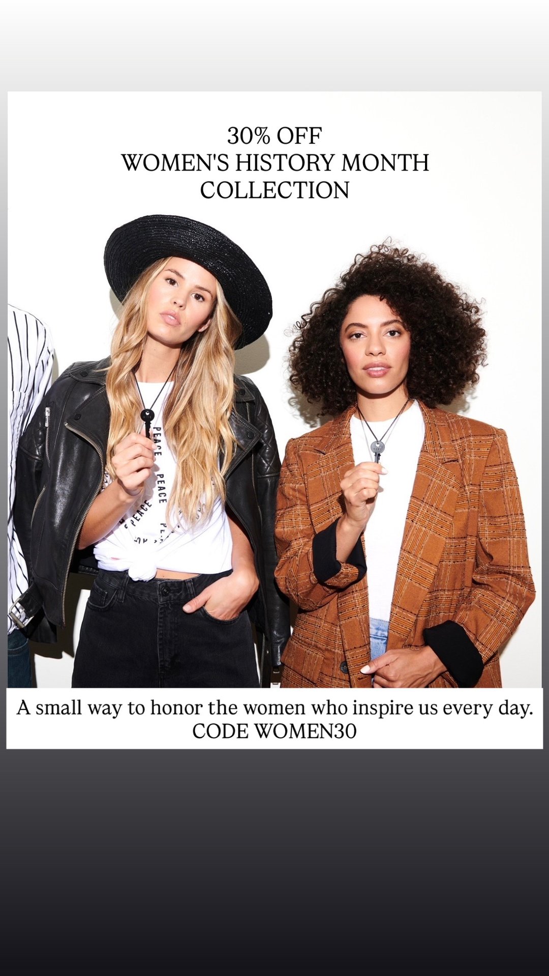 aspirational Inspirational Word Jewelry ad creative — The Giving Keys