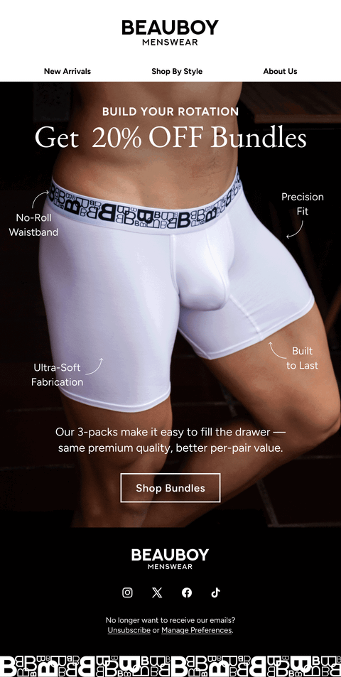Save On Multipacks 3-Pack Bundles — Beauboy email