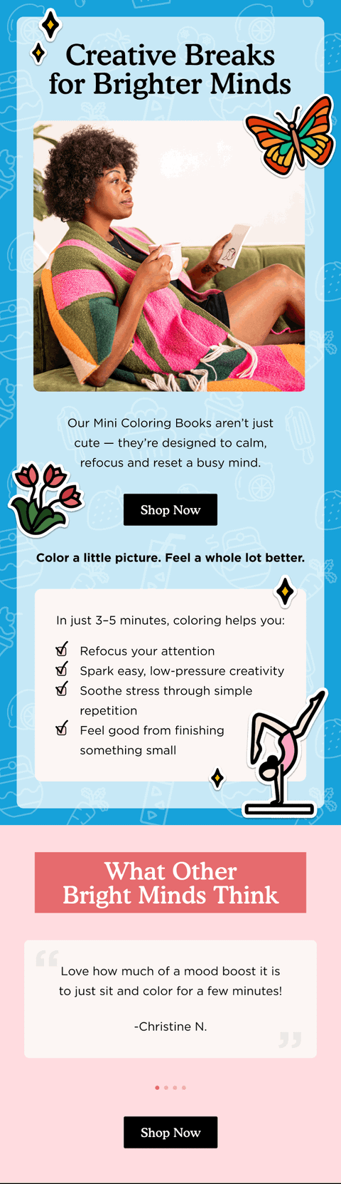 Creative Breaks For Minds — Brighter Year email