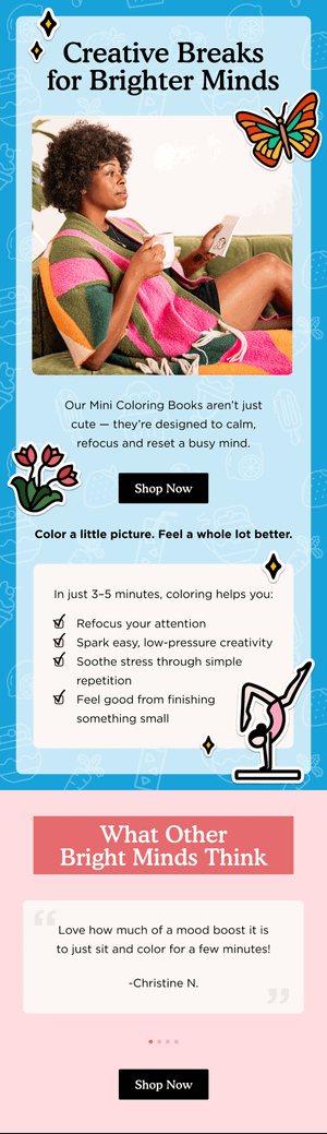 Creative Breaks For Minds — Brighter Year email