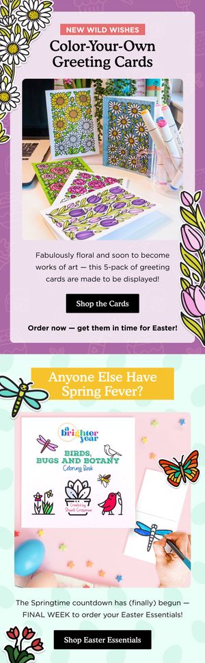 Color-Your-Own Greeting Cards — Brighter Year email