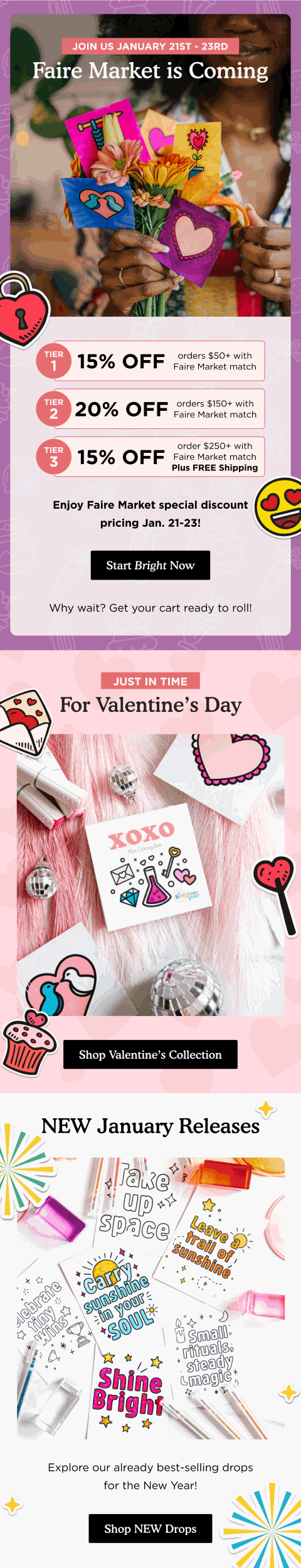 Faire Market And Valentines — Brighter Year email