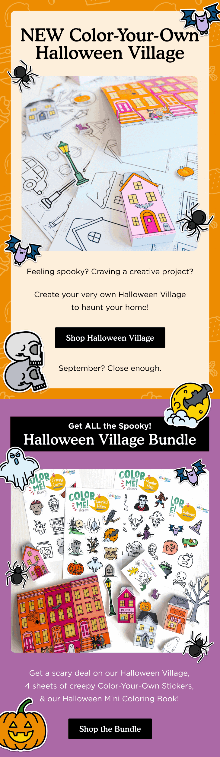 Seasonal email — Halloween Village Bundle Spotlight by Brighter Year