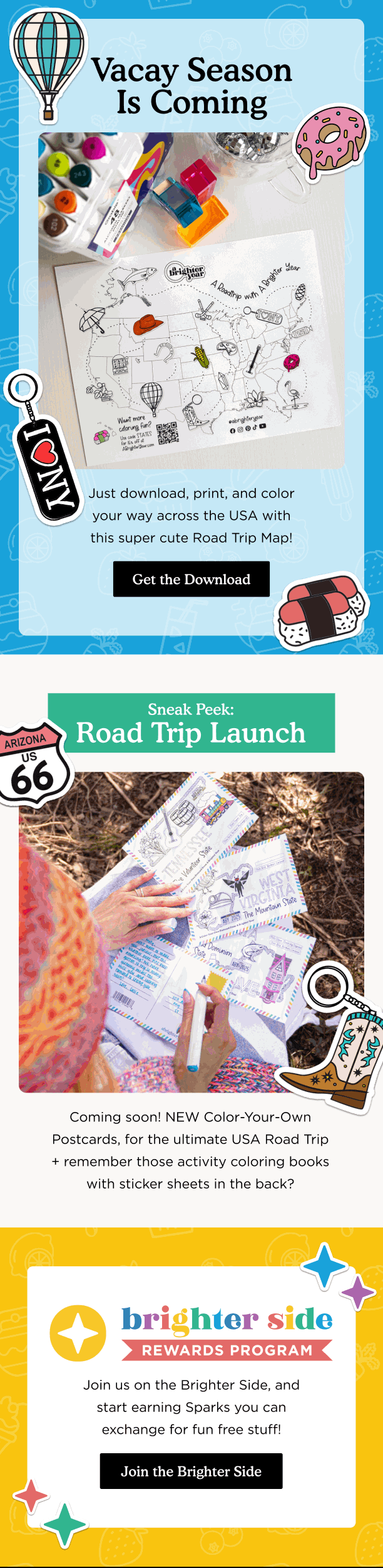 Seasonal email — Vacay Season Road Trip by Brighter Year