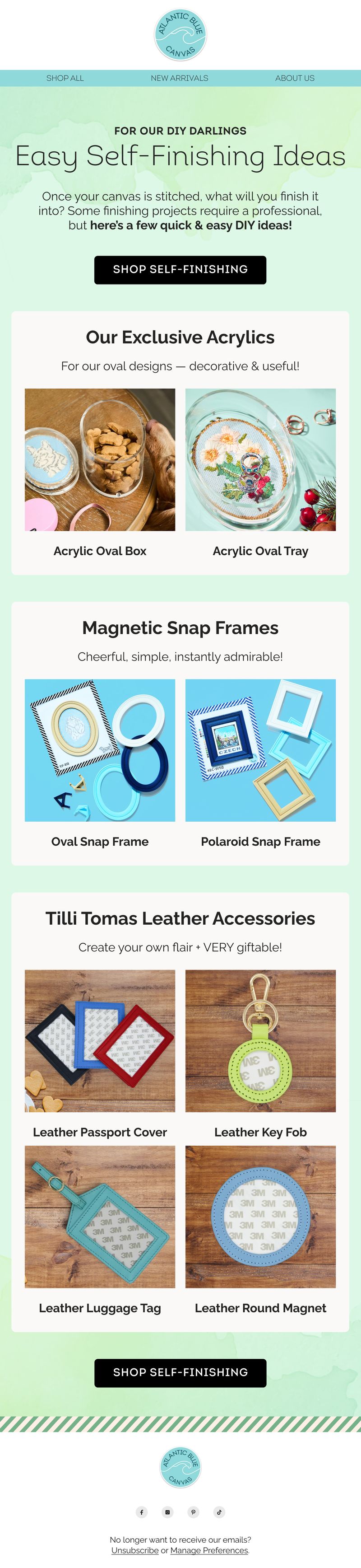 Educational email — Easy Self-Finishing Ideas by Atlantic Blue Canvas