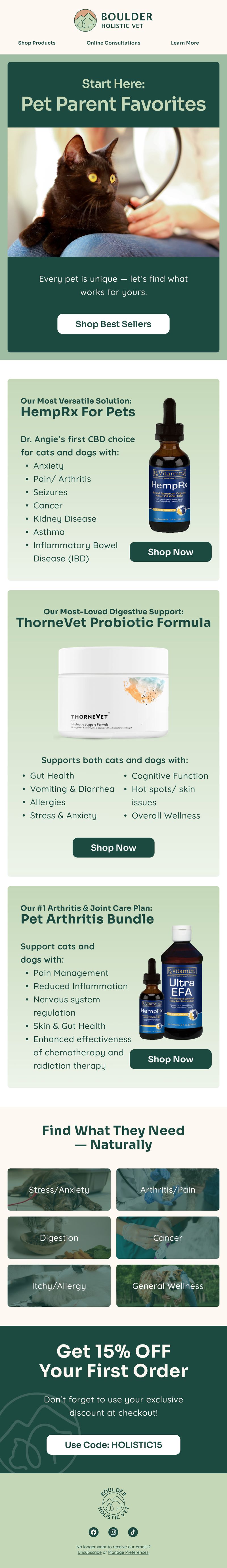 Welcome Series email — Pet Parent Favorites by Boulder