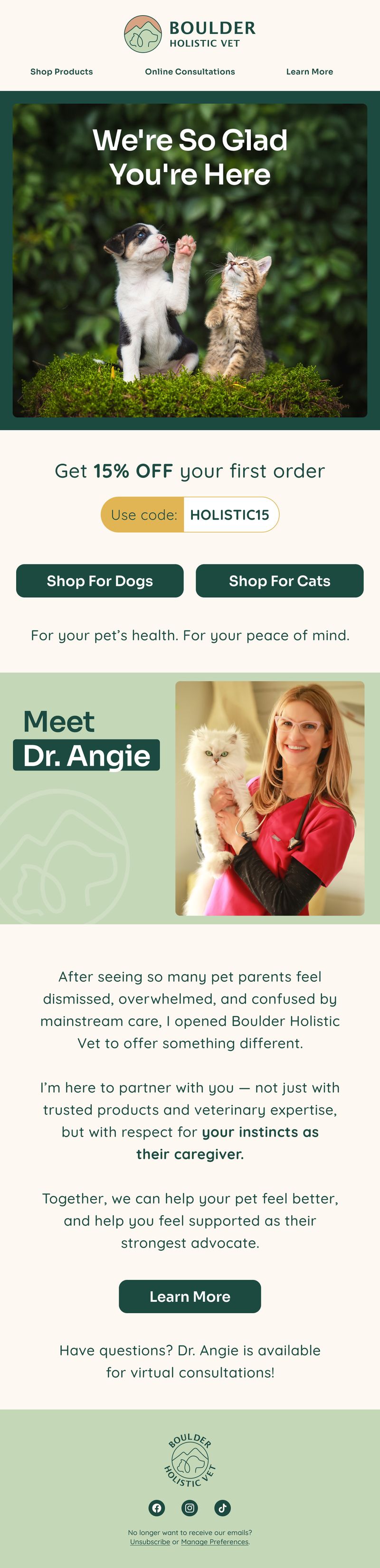 Welcome Series email — Welcome to Boulder Holistic Vet by Boulder