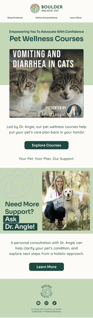 Pet Wellness Courses and Consultations — Boulder email