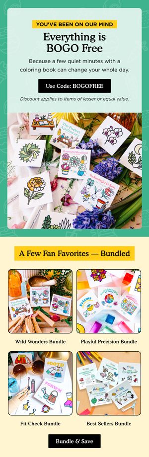 BOGO Free — You’ve Been on Our Mind — Brighter Year email