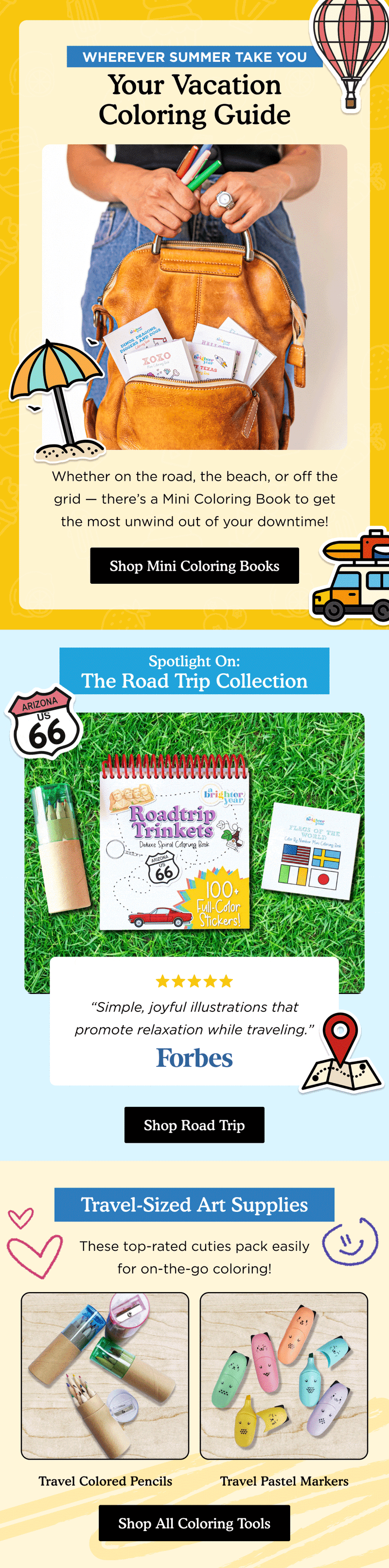 Seasonal email — Your Vacation Coloring Guide by Brighter Year