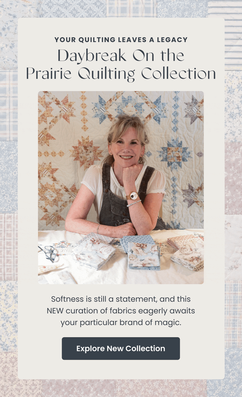 Promotional email — Daybreak on the Prairie Quilting Collection by Modern Prairie