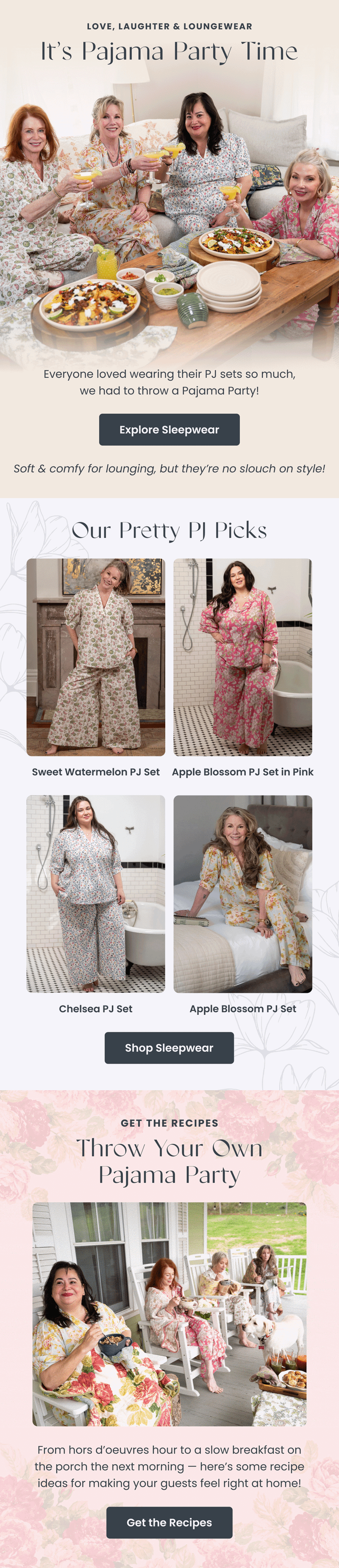 Nurture email — It’s Pajama Party Time by Modern Prairie