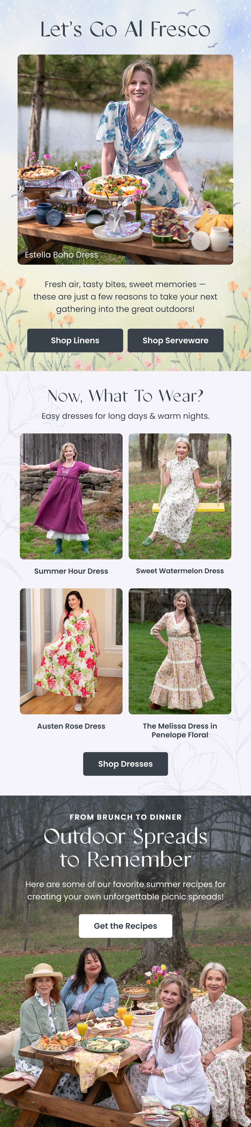 Seasonal email — Let’s Go Al Fresco by Modern Prairie
