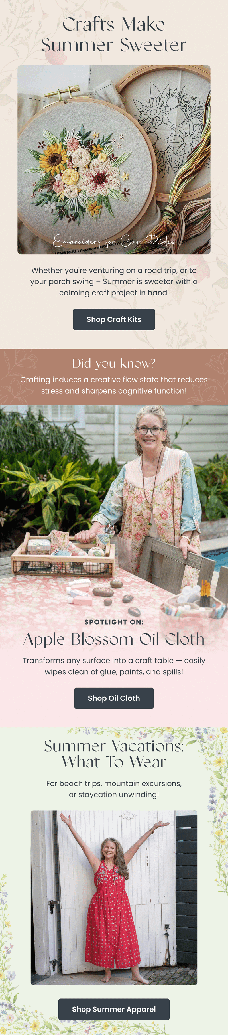 Nurture email — Crafts Make Summer Sweeter by Modern Prairie