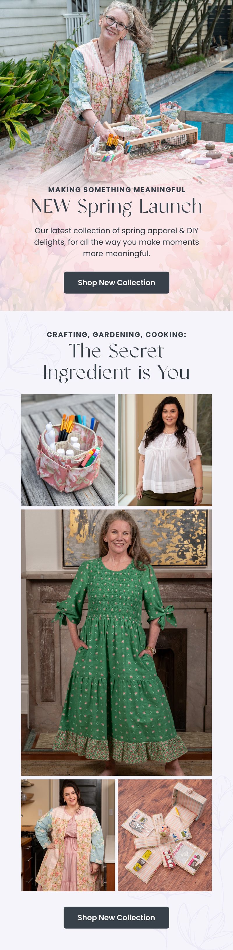 Seasonal email — Making Something Meaningful — Spring Launch by Modern Prairie