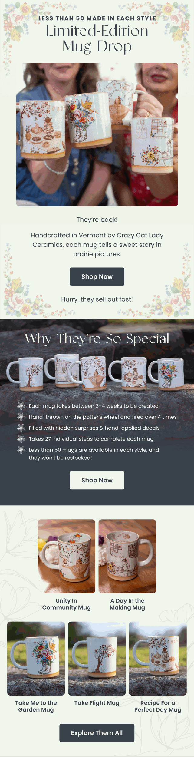 Promotional email — Limited-Edition Mug Drop by Modern Prairie
