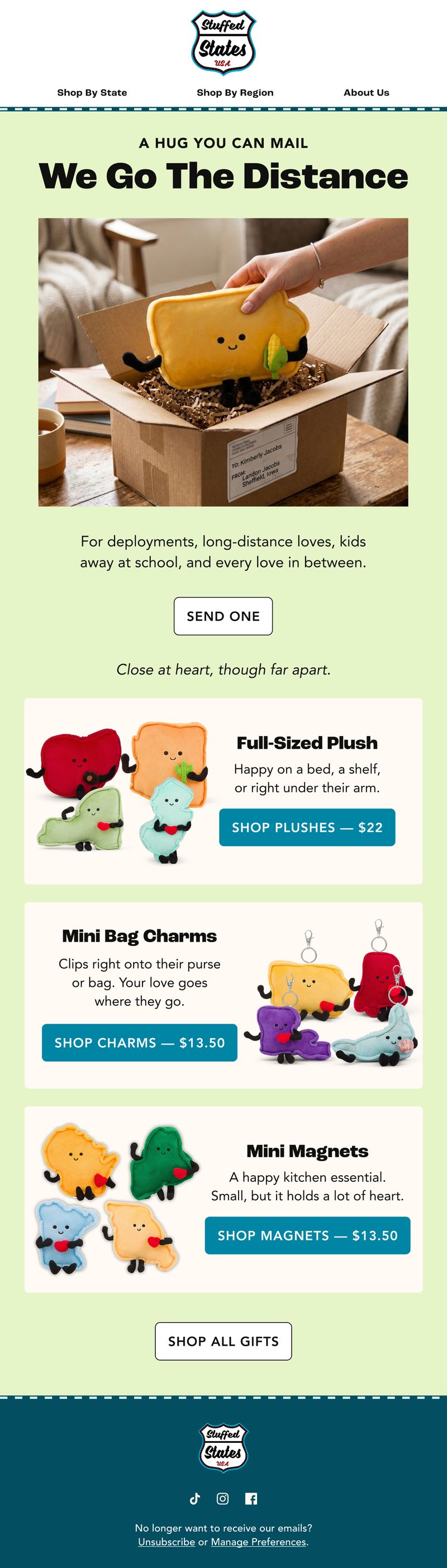 Nurture email — We Go the Distance by Stuffed States