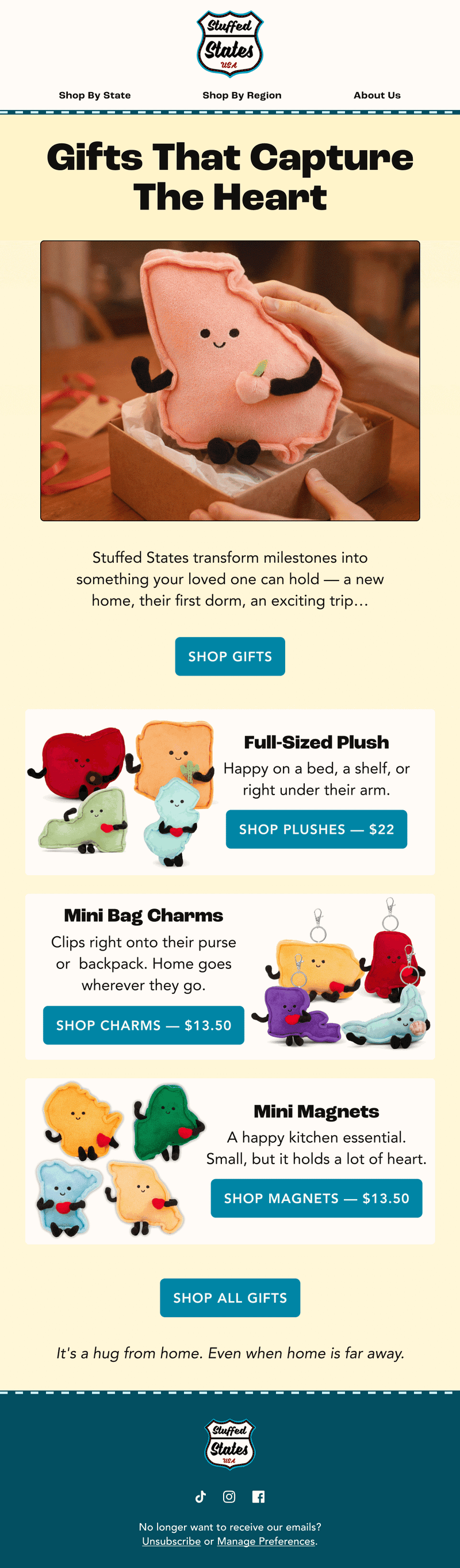 Nurture email — Gifts That Capture the Heart by Stuffed States