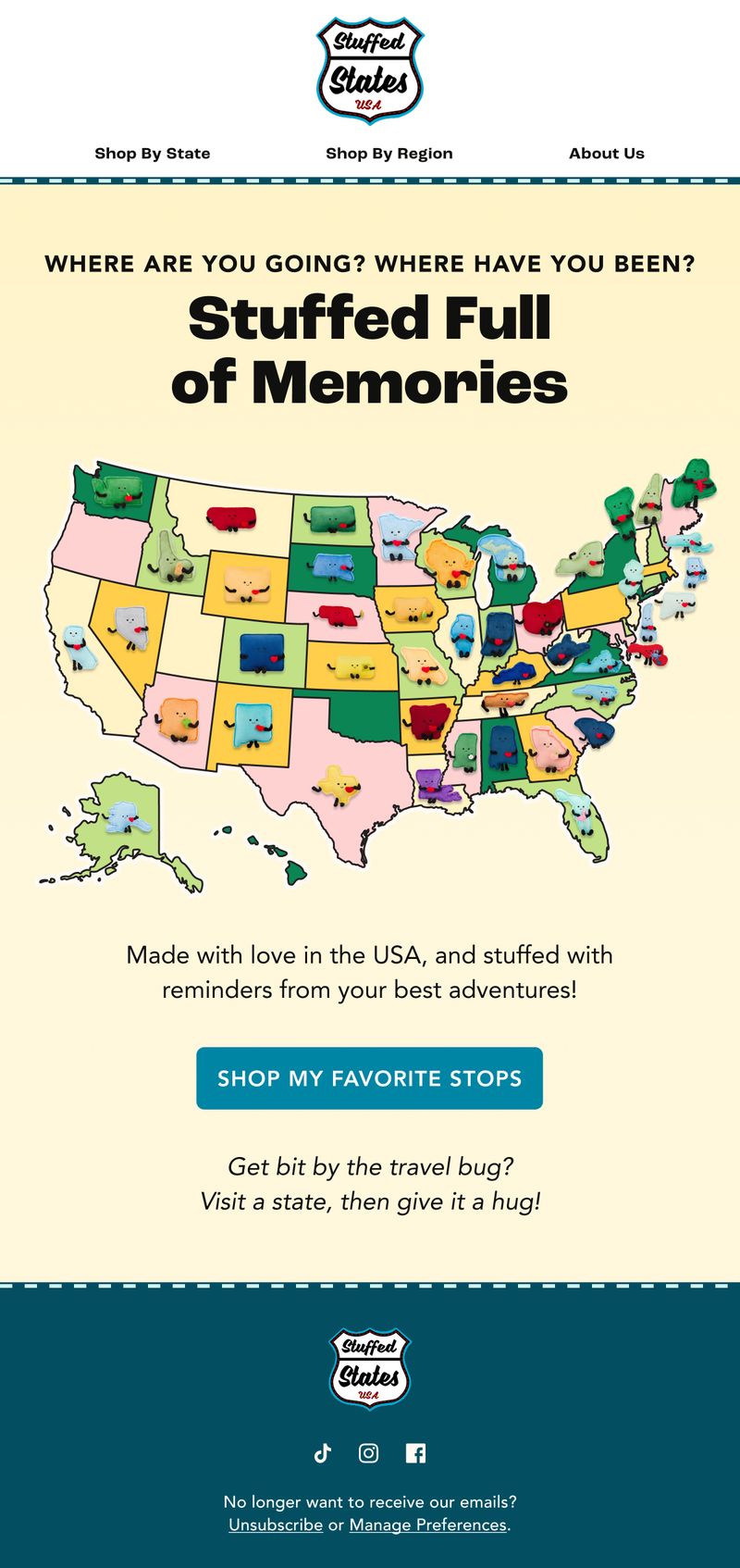 Nurture email — Stuffed Full of Memories by Stuffed States