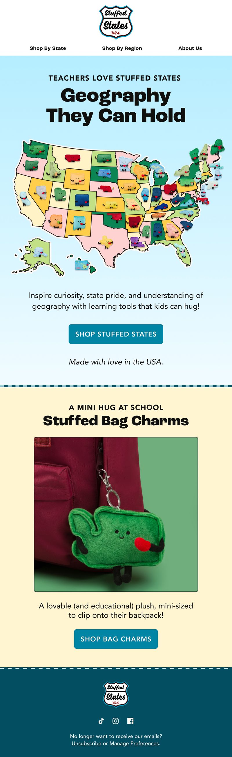 Educational email — Geography They Can Hold by Stuffed States