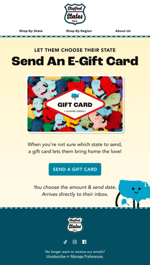 Let Them Choose Their State — Gift Cards — Stuffed States email