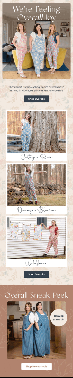 Denim Overalls New Prints — Free Label email