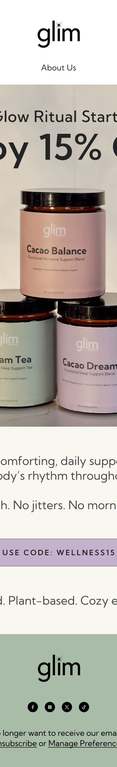 Enjoy 15 Percent Off Welcome — Glim