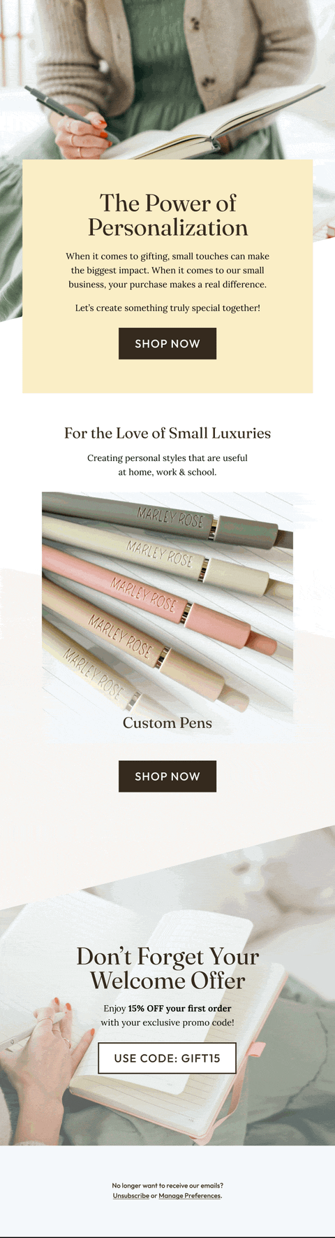 Power Of Personalization — Marley Rose email