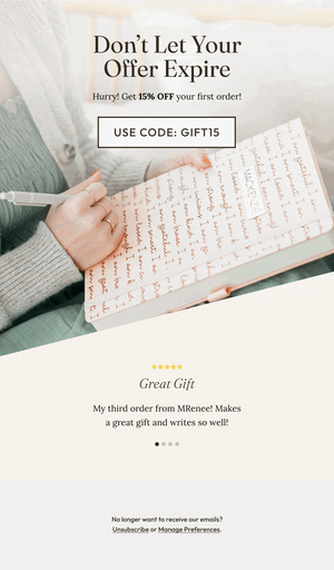 First Order Discount Expiring — Marley Rose email
