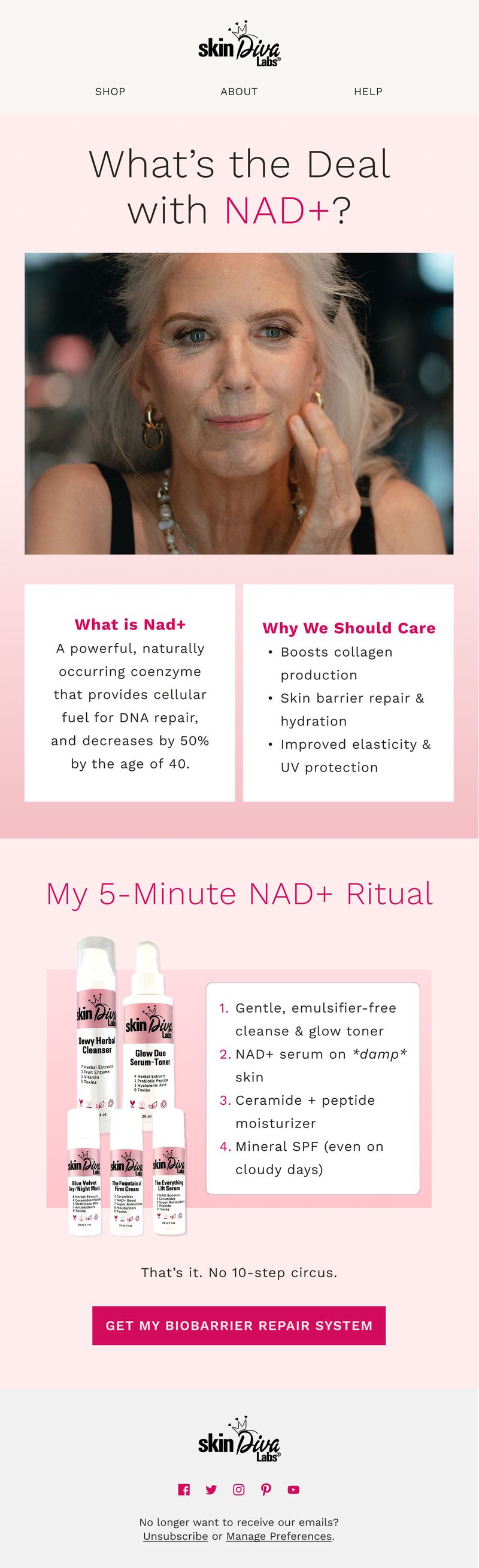 Educational email — NAD Skincare Ritual Guide by Modern Prairie