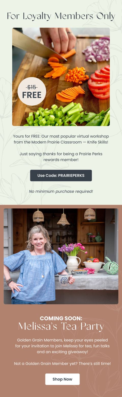 Loyalty Members Free Credit — Modern Prairie email