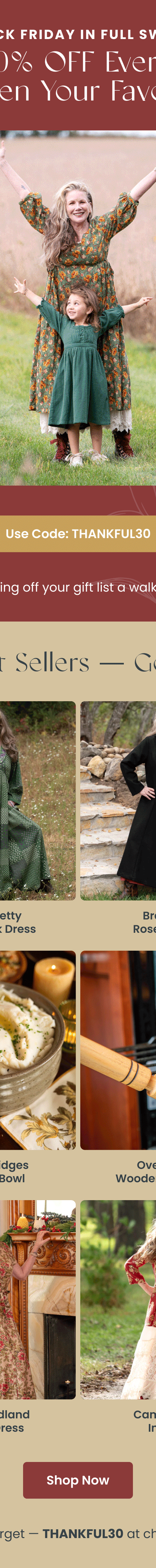 Black Friday 30 Off Everything — Modern Prairie email