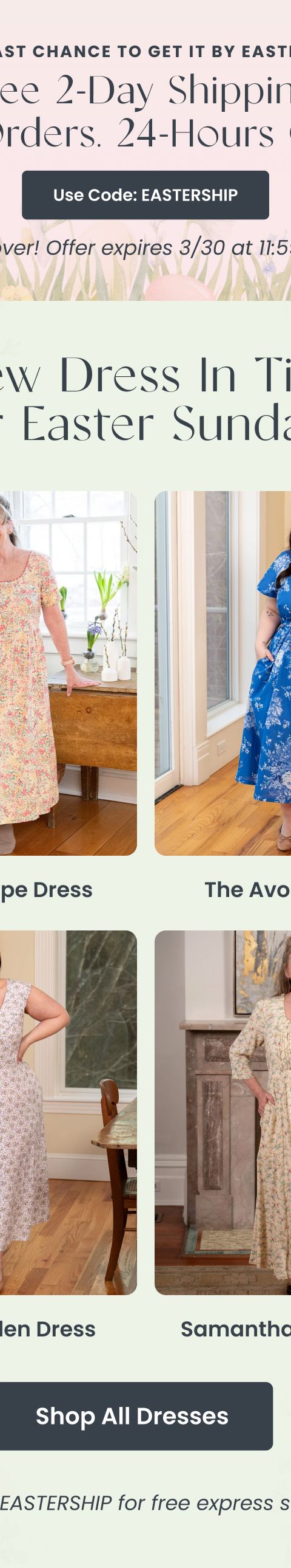 Easter Sunday Dress Sale — Modern Prairie email