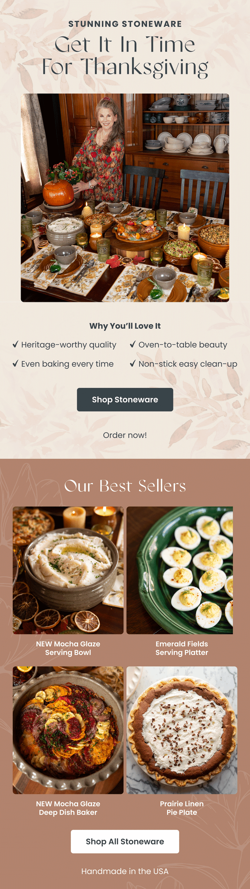 Seasonal email — Get It In Time Thanksgiving by Modern Prairie