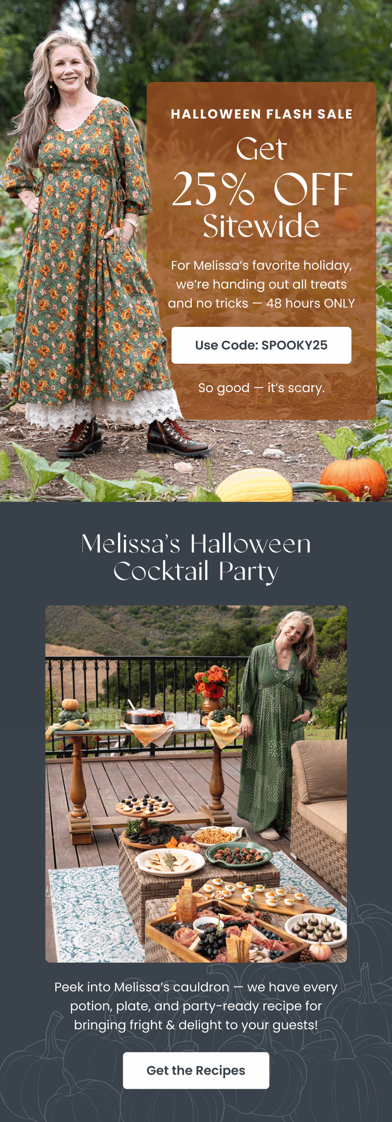 Seasonal email — Halloween Flash Sale Event by Modern Prairie