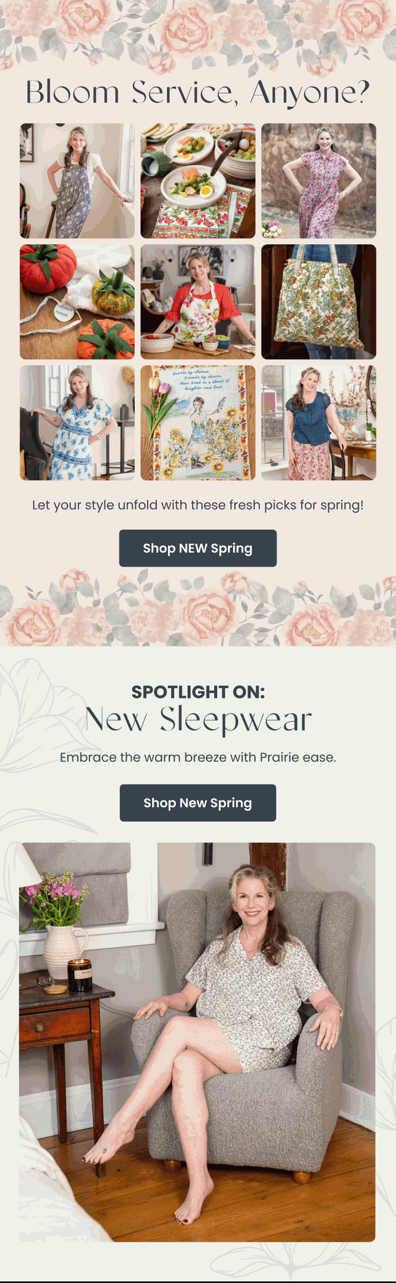 Seasonal email — Step Into Spring New Styles by Modern Prairie