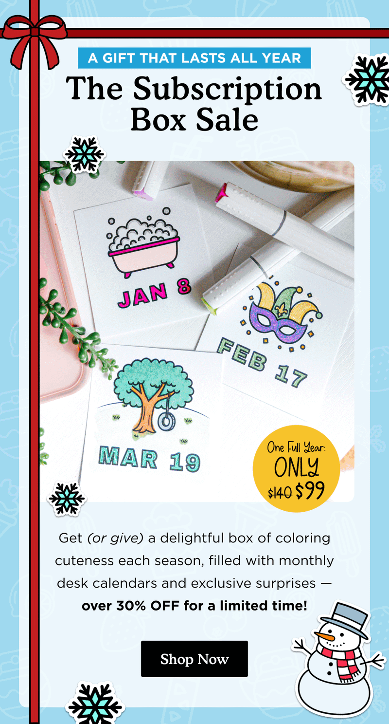 Seasonal email — Subscription Box Sale by Modern Prairie