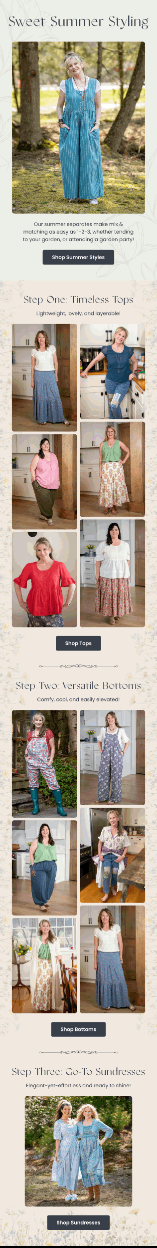 Seasonal email — Sweet Summer Styling Guide by Modern Prairie