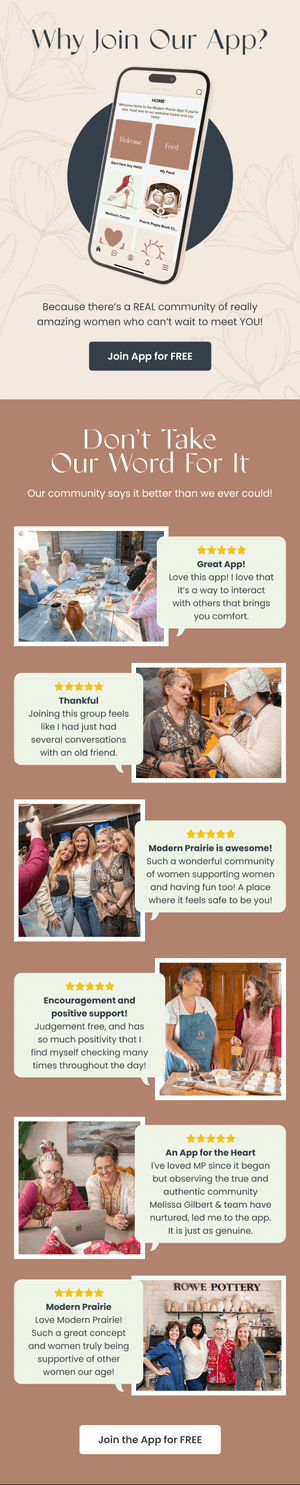 Join Our Community App — Modern Prairie email