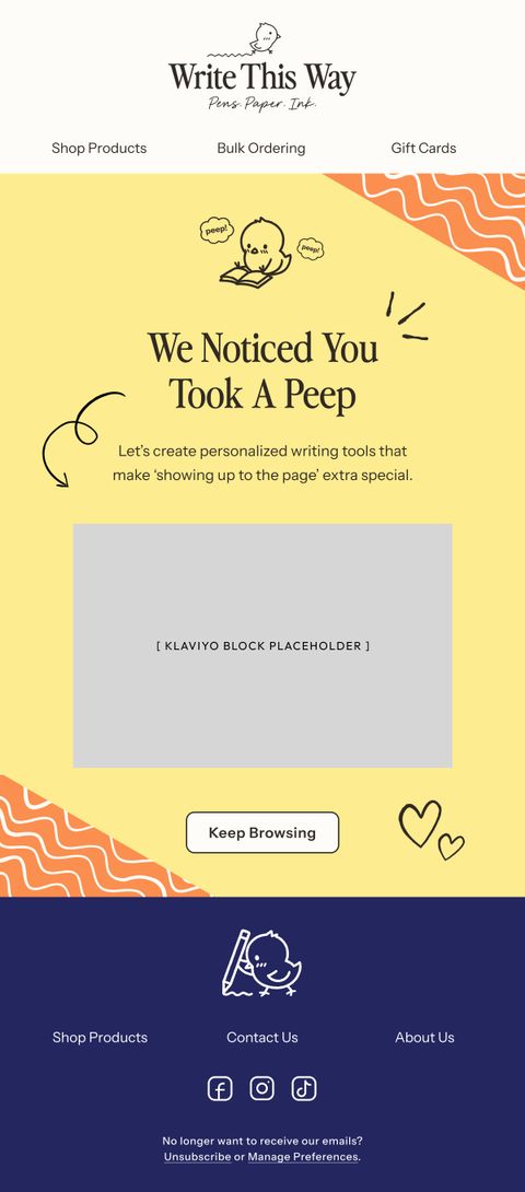 Non-Buyer We Noticed You — Modern Prairie email