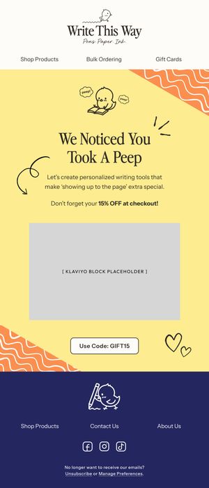 We Noticed You Took A Peek — Modern Prairie email